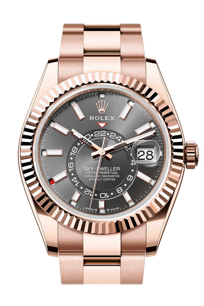 Rolex Sky Dweller 42 Slate Dial Rose Gold Oyster Mens  336935