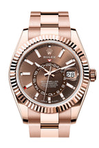 Rolex Sky Dweller 42 Chocolate Dial Rose Gold Oyster Mens  336935
