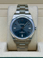 Rolex Steel Oyster Perpetual 39  - Dark Rhodium Index Dial - 114300 drio