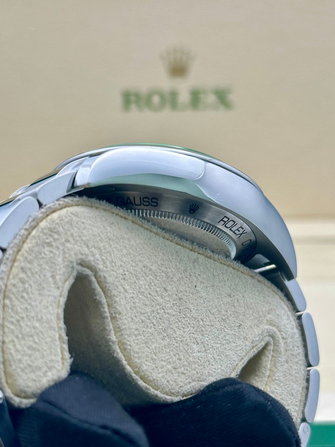 Rolex Steel Milgauss - Smooth Bezel - Blue Dial