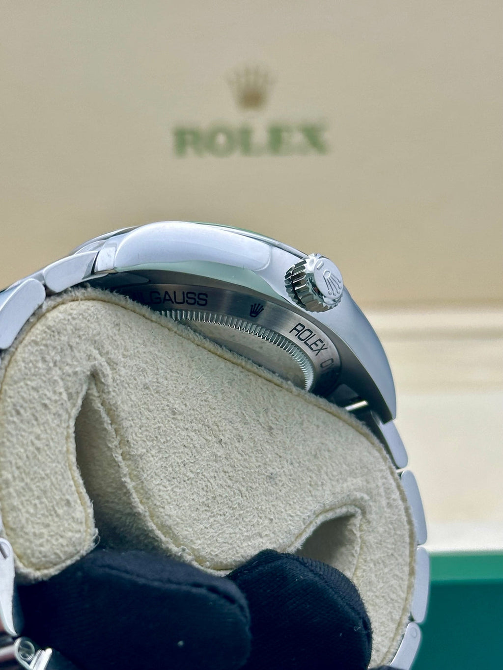 Rolex Steel Milgauss - Smooth Bezel - Blue Dial