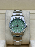 Rolex Oyster Perpetual 34 Pistachio Green Dial Oyster Bracelet - 124200 - 2025