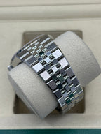 Rolex Land-Dweller 36 White Gold Oystersteel Intense White Honeycomb Motif Dial Fluted Bezel Flat Jubilee Bracelet 127234 - 2025