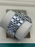 Rolex Land-Dweller 36 White Gold Oystersteel Intense White Honeycomb Motif Dial Fluted Bezel Flat Jubilee Bracelet 127234 - 2025