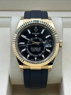 Rolex Sky Dweller 42 Black Dial Yellow Gold Mens  336238