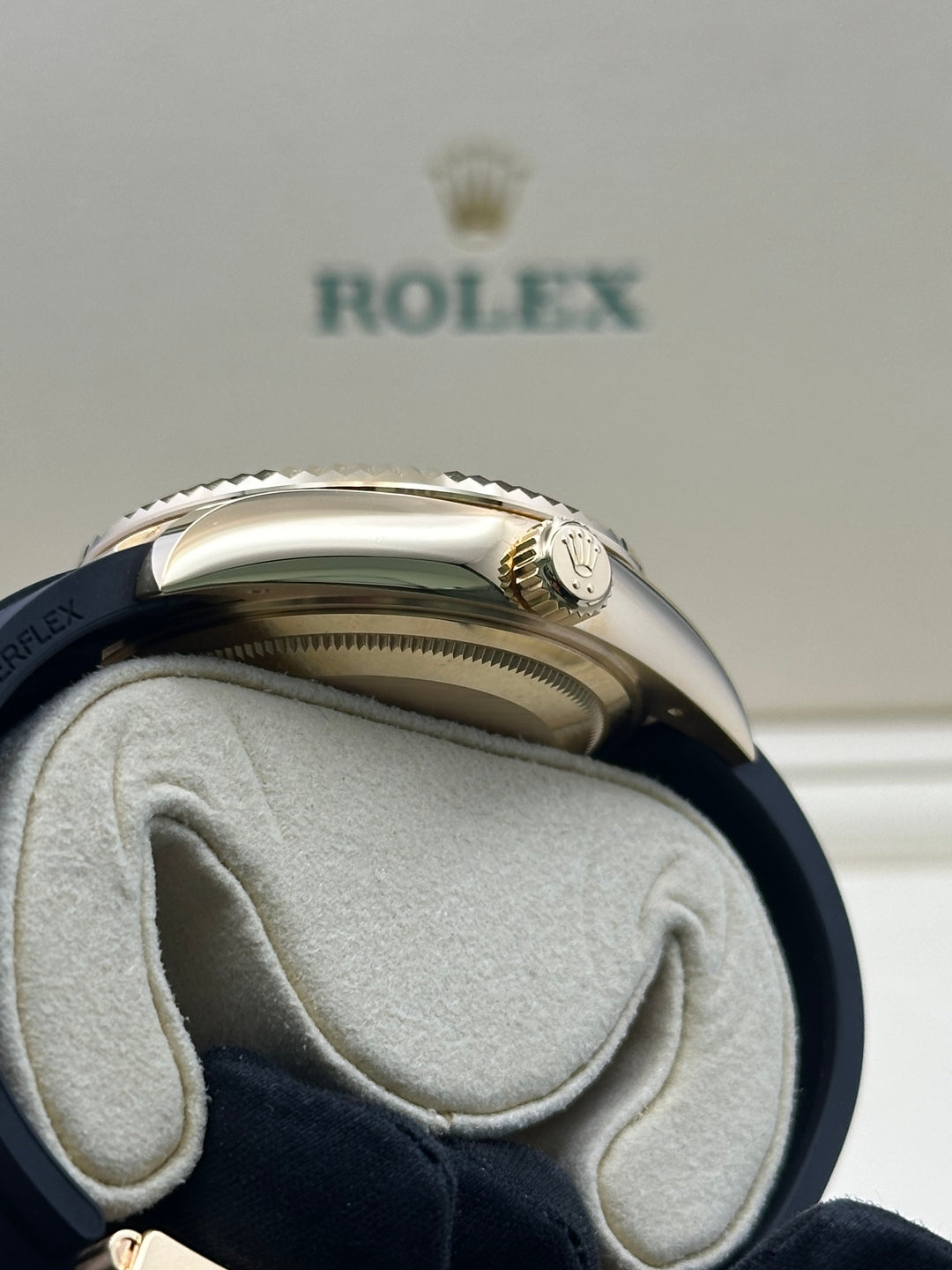 Rolex Sky Dweller 42 Black Dial Yellow Gold Mens  336238