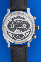 L&JR Men's Chronograph Day Date Black Watch