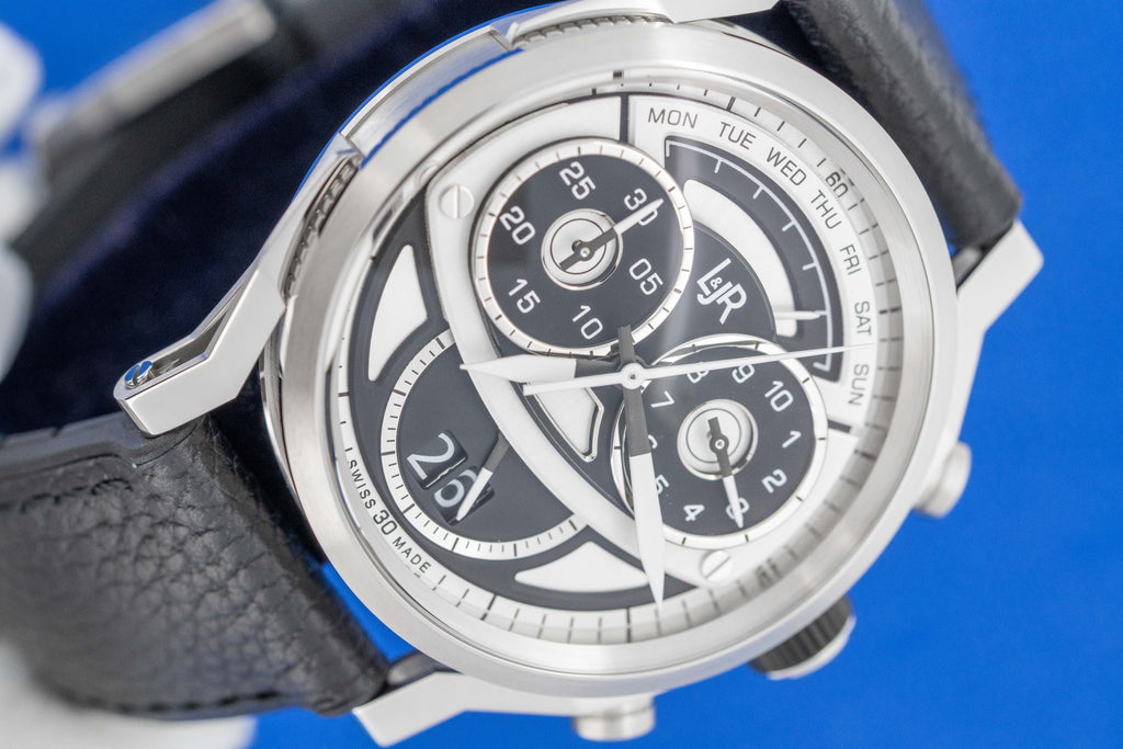 L&JR Men's Chronograph Day Date Black Watch
