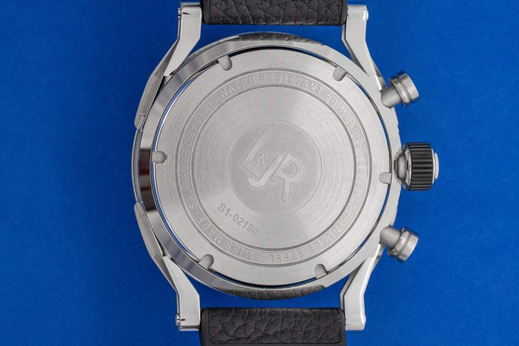 L&JR Men's Chronograph Day Date Black Watch