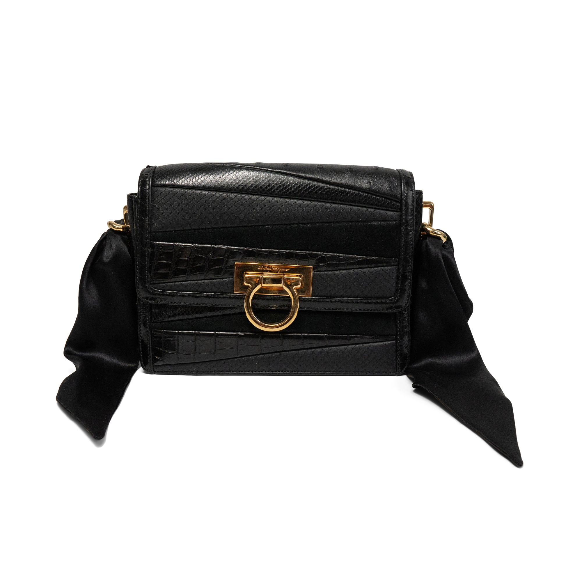 Salvatore Ferragamo 'Jade Suede Leather Gancini' Handbag