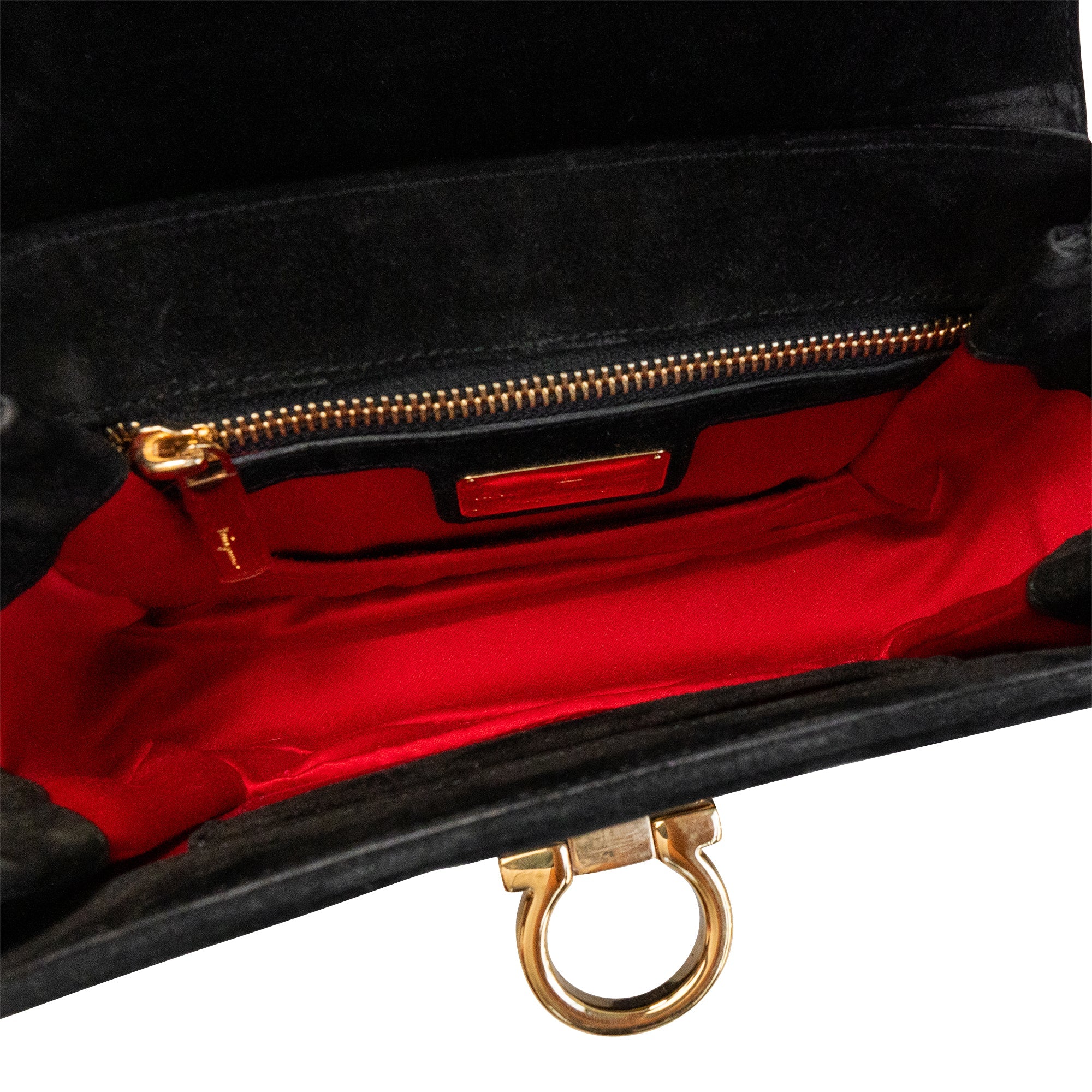 Salvatore Ferragamo 'Jade Suede Leather Gancini' Handbag
