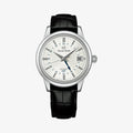 Automatic Mechanical GMT | 40mm, Crocodile Leather Strap, White Dial
