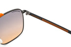 Converse Men's Sunglasses Square Flat Top Matte Grey and Orange