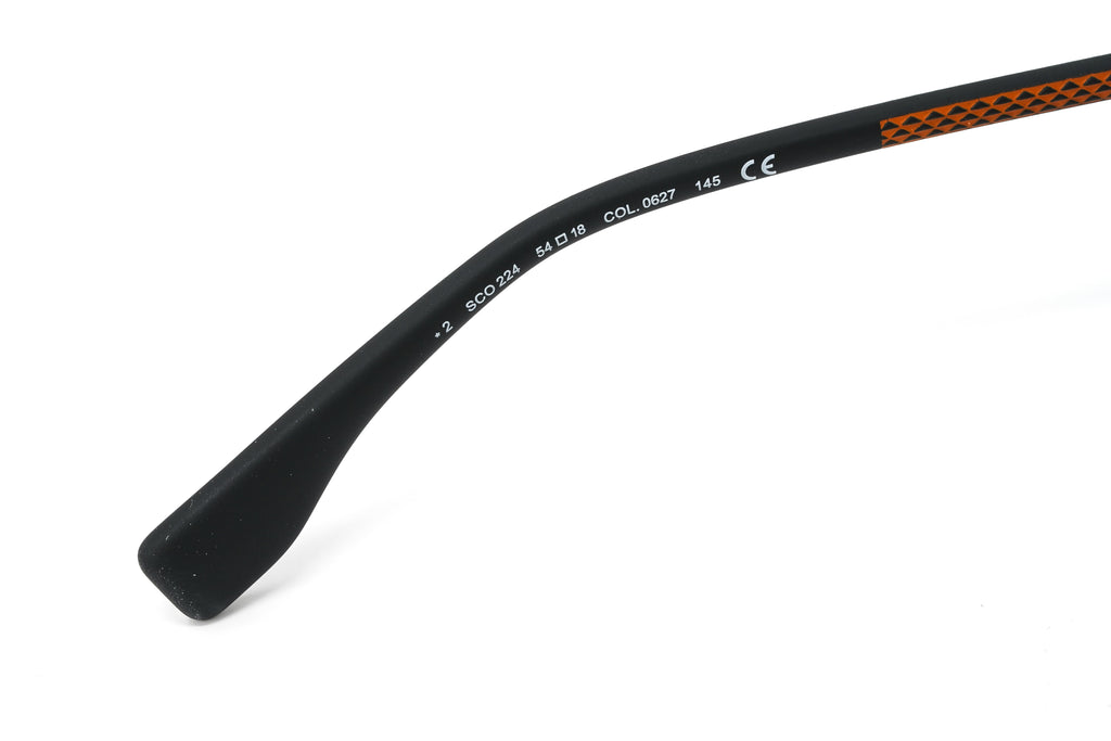 Converse Men's Sunglasses Square Flat Top Matte Grey and Orange