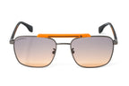Converse Men's Sunglasses Square Flat Top Matte Grey and Orange