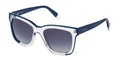Furla Women's Sunglasses Classic Square Clear/Blue