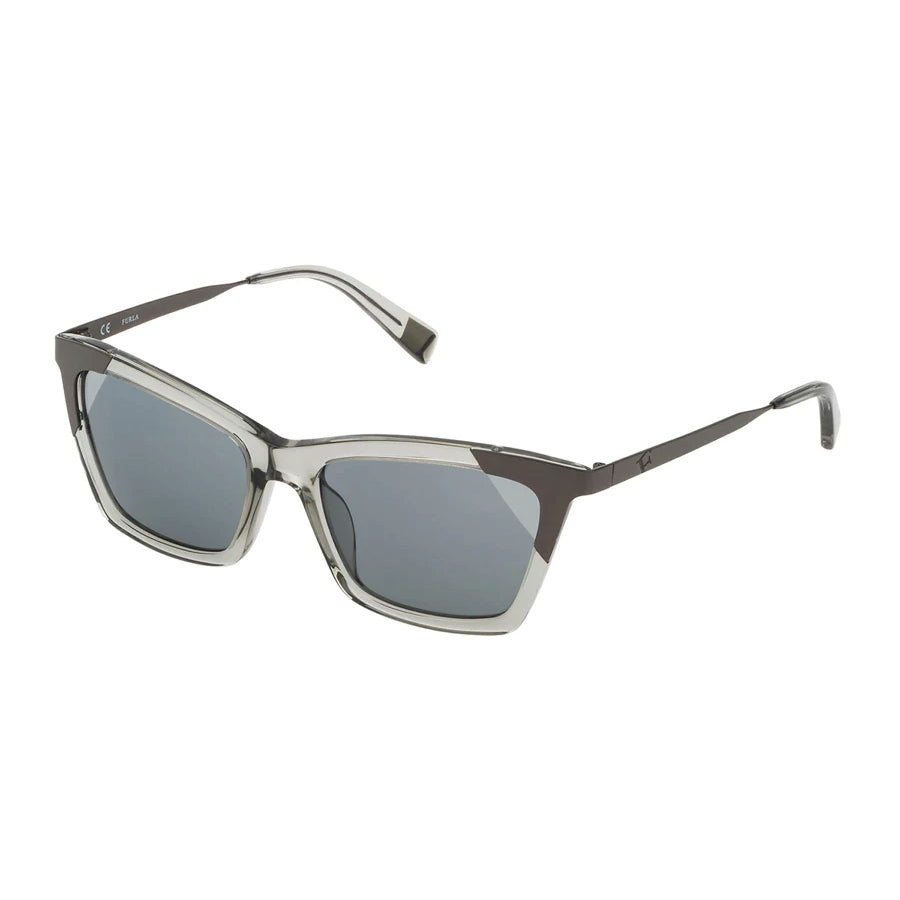 Furla Women's Sunglasses Classic Angular Clear/Grey