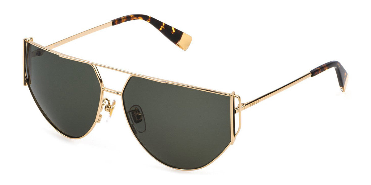 Furla Women's Sunglasses Half-Moon Pilot Gold