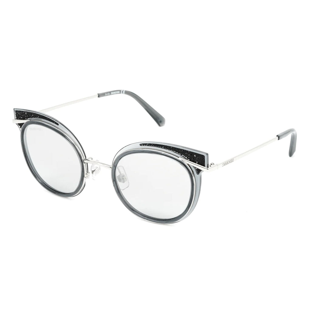 Swarovski Women's Sunglasses Round Cat Eye Black