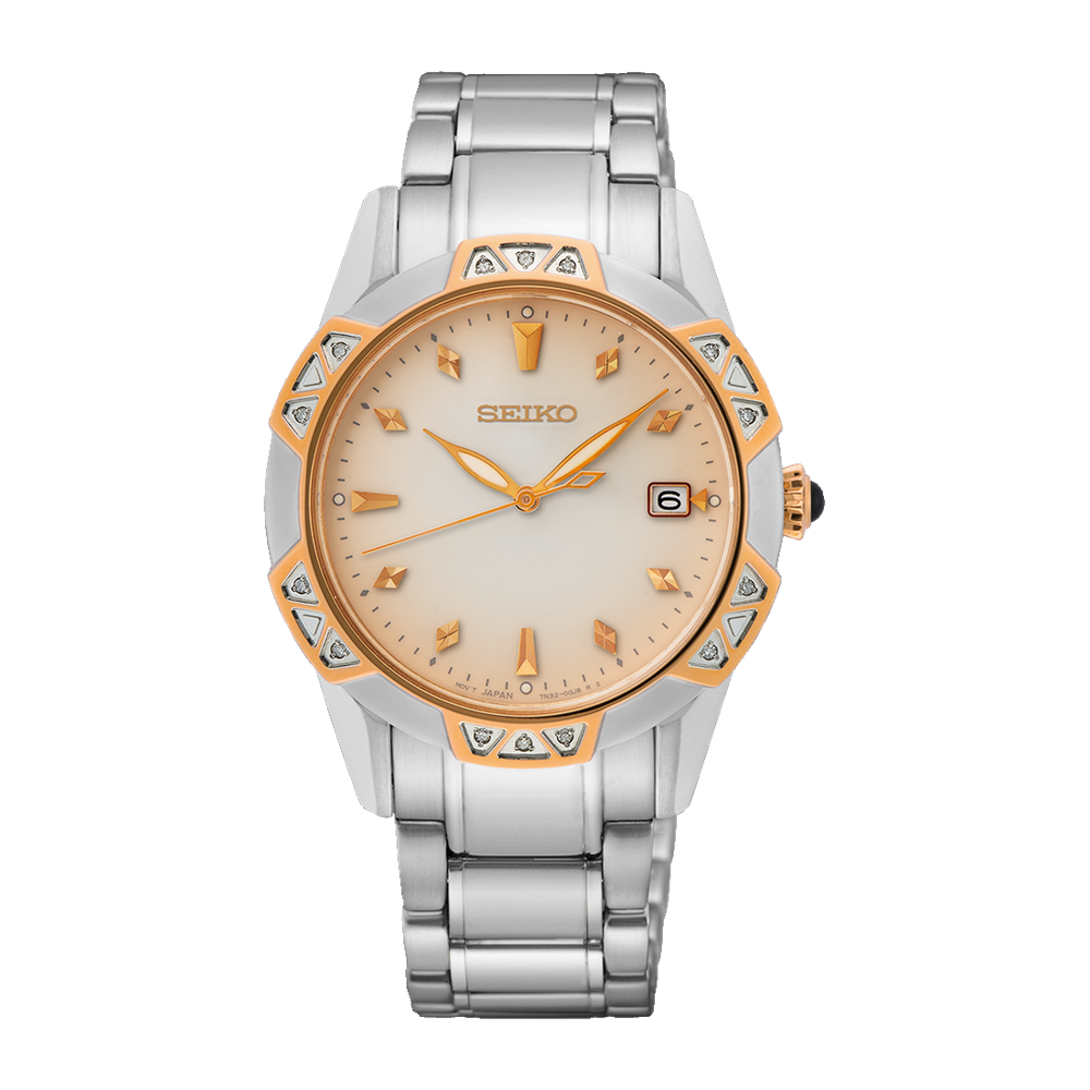 Seiko Caprice Ladies Silver Gold Watch