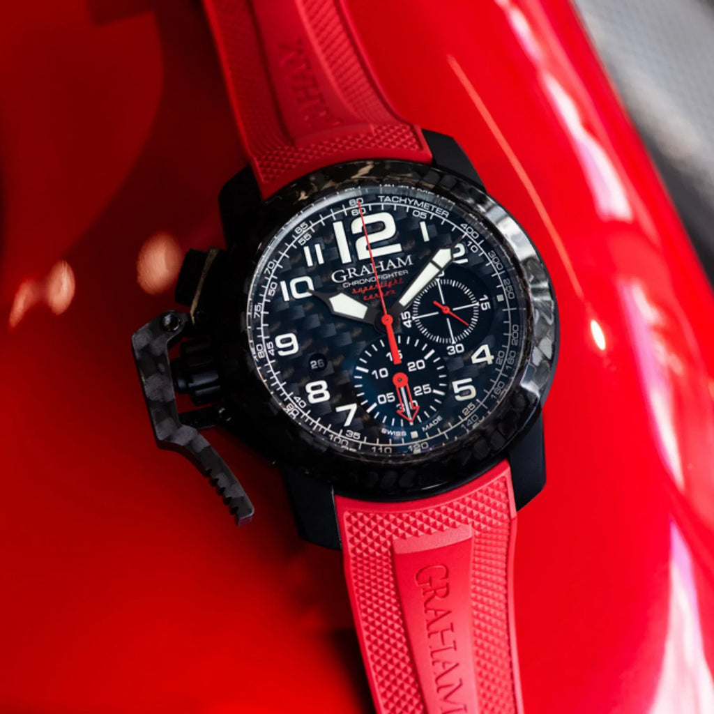 Graham Chronofighter Superlight Red Black Watch