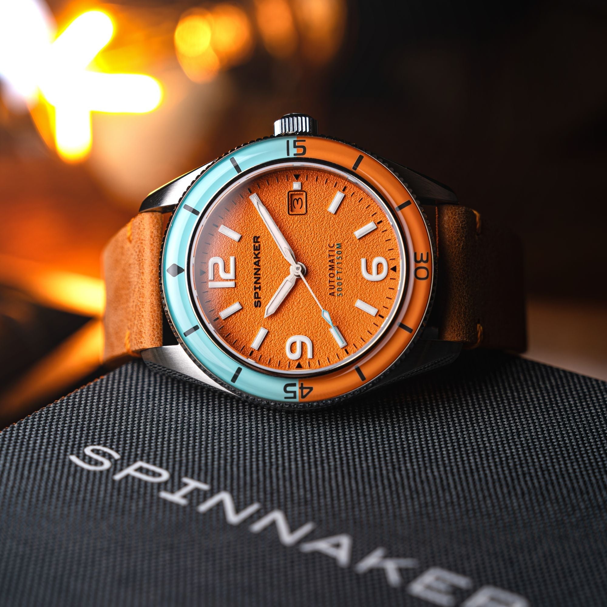 Spinnaker Fleuss Men's Orange Retro Automatic Watch