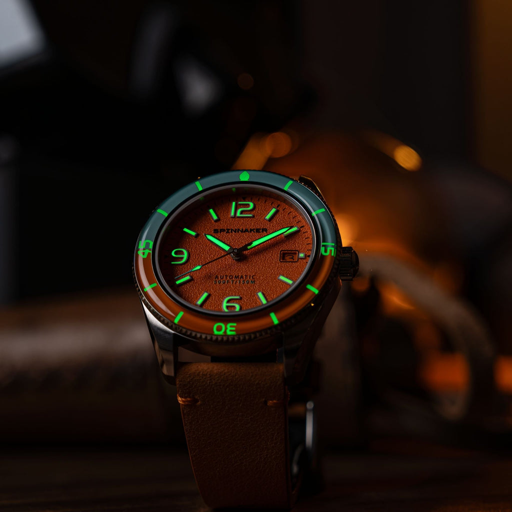 Spinnaker Fleuss Men's Orange Retro Automatic Watch