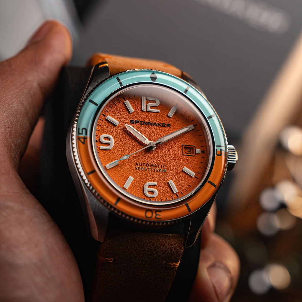 Spinnaker Fleuss Men's Orange Retro Automatic Watch