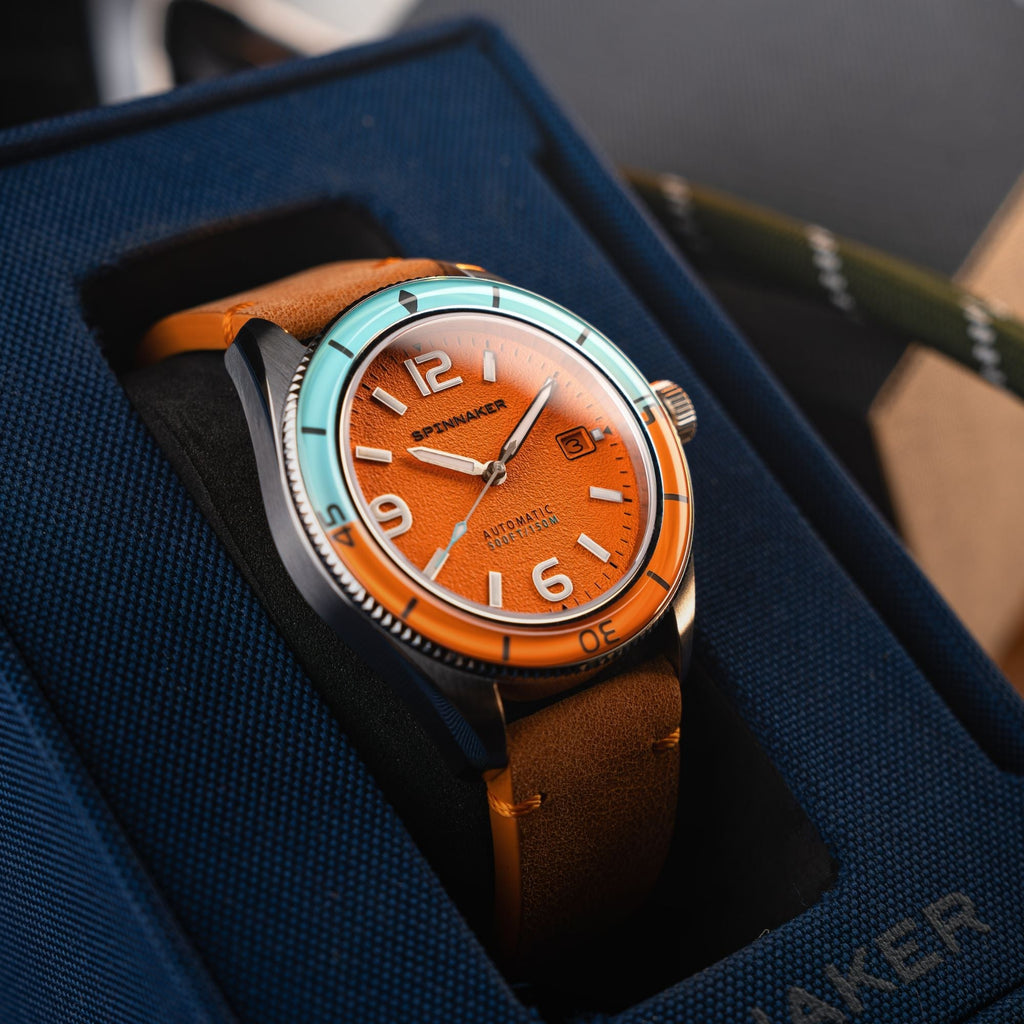 Spinnaker Fleuss Men's Orange Retro Automatic Watch