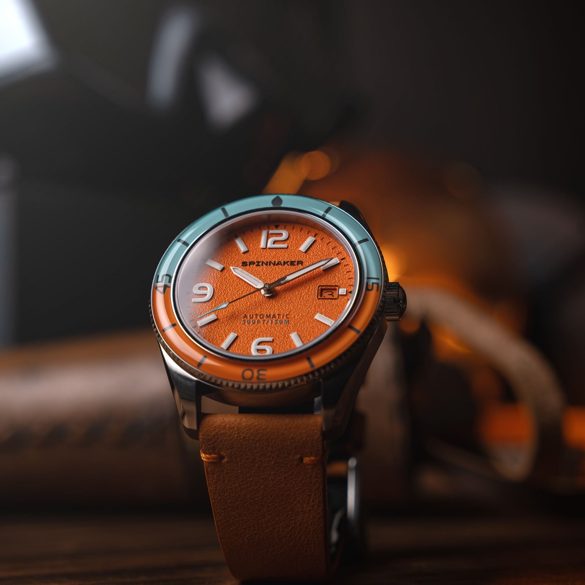 Spinnaker Fleuss Men's Orange Retro Automatic Watch