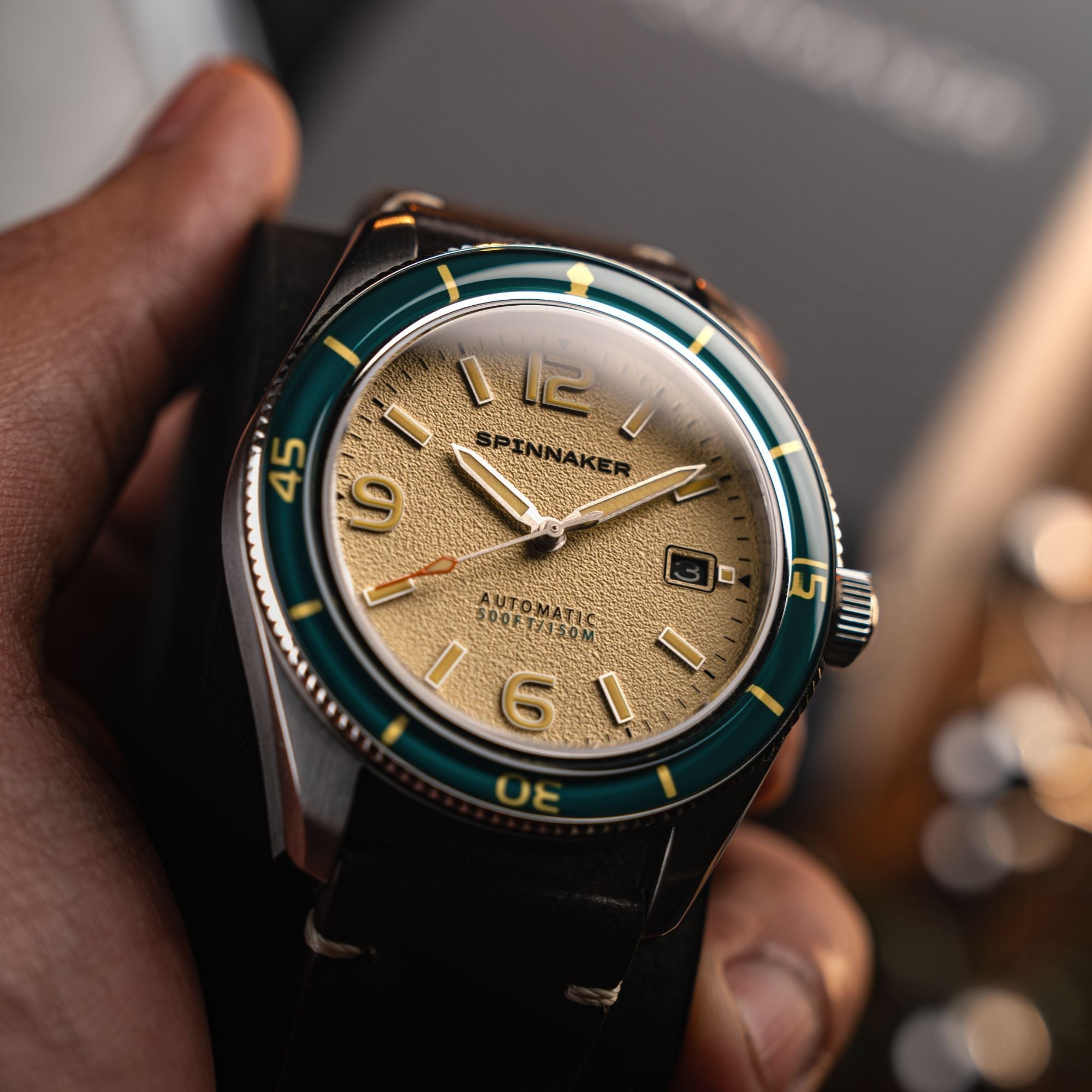 Spinnaker Fleuss Men's Cream Retro Automatic Watch