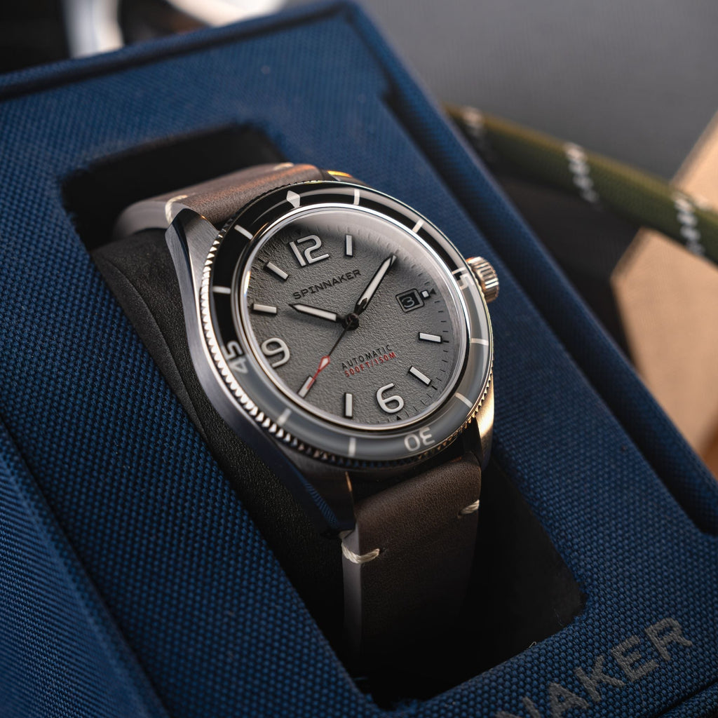 Spinnaker Fleuss Men's Grey Retro Automatic Watch
