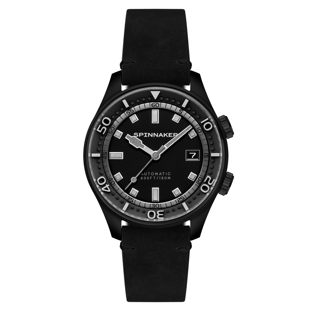 Spinnaker Bradner Men's Black Vintage Automatic Watch