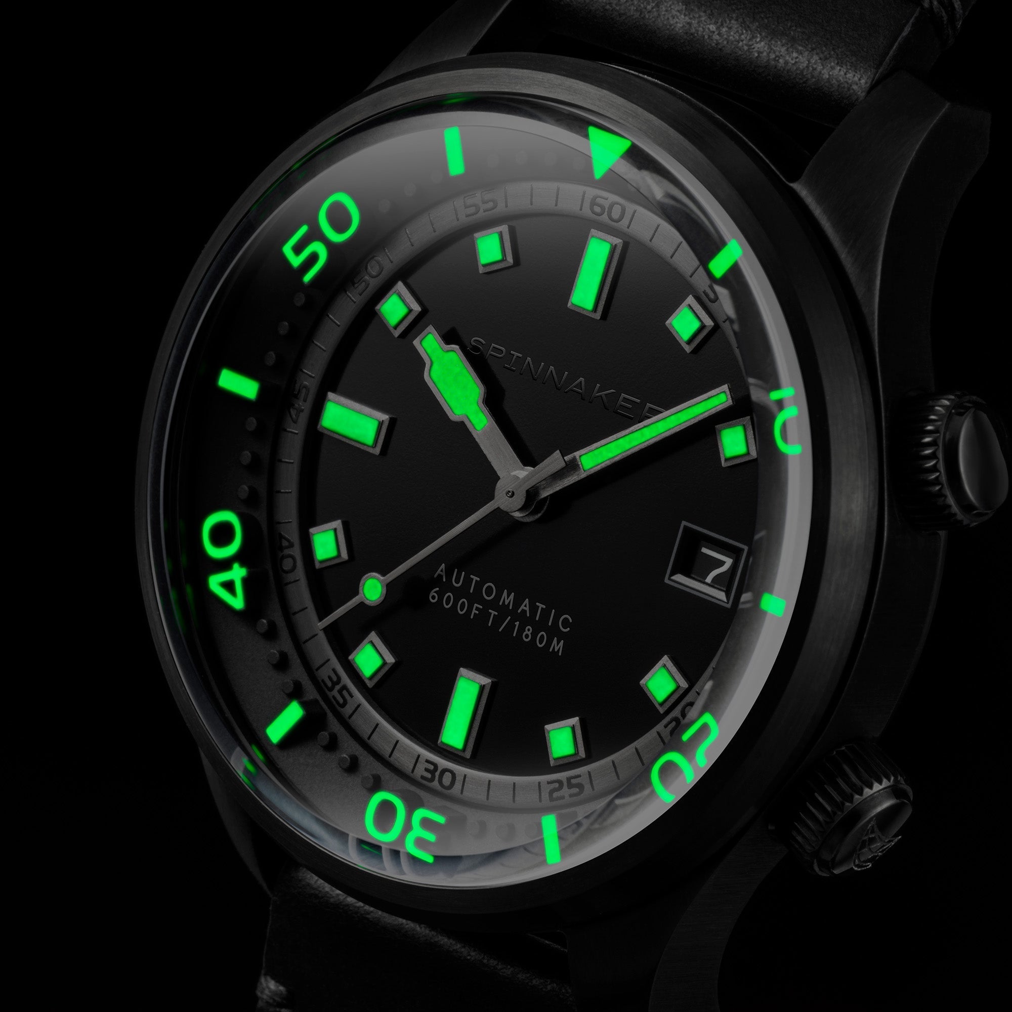 Spinnaker Bradner Men's Black Vintage Automatic Watch