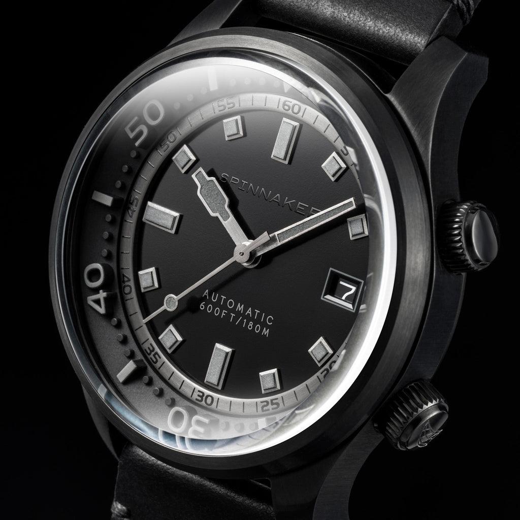 Spinnaker Bradner Men's Black Vintage Automatic Watch