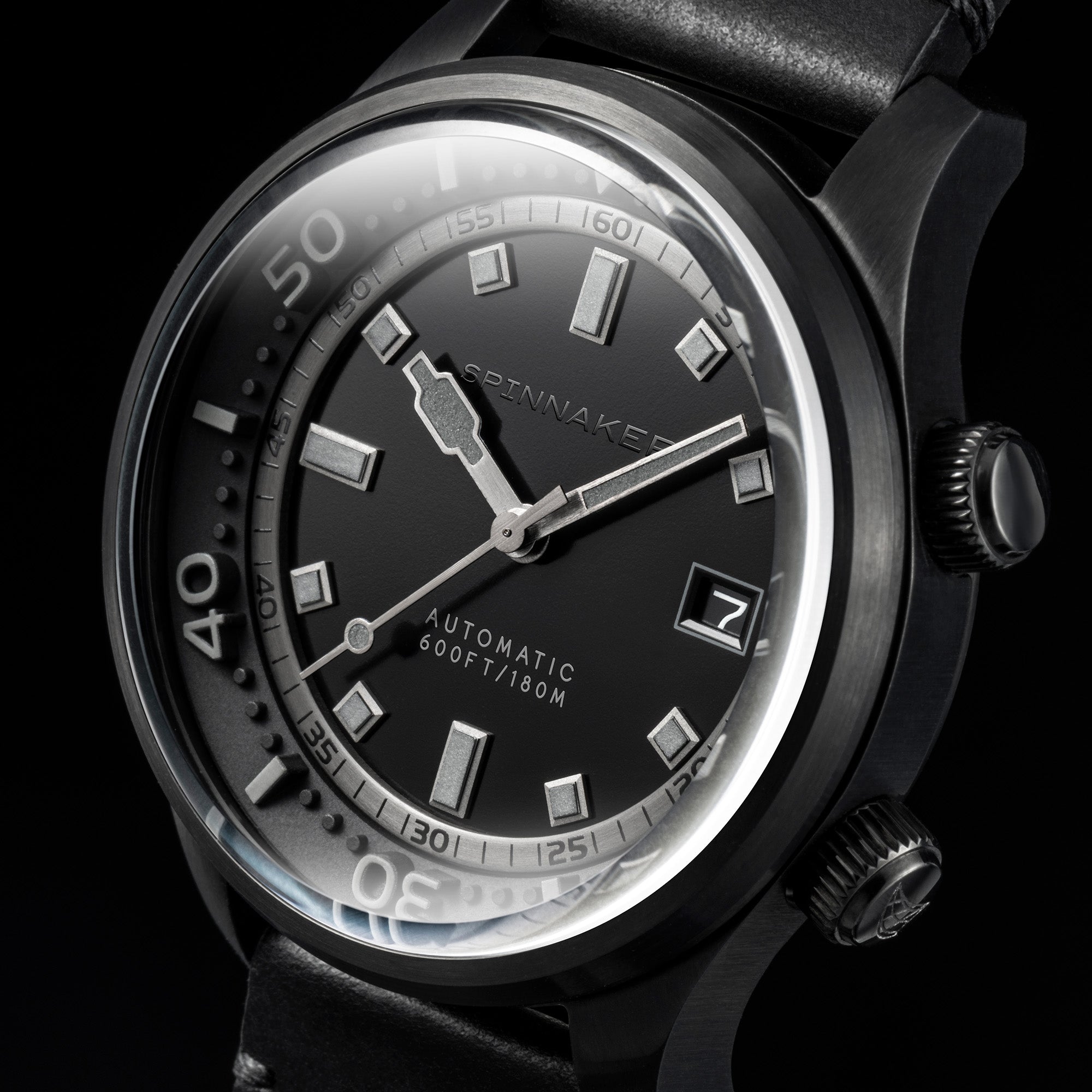 Spinnaker Bradner Men's Black Vintage Automatic Watch