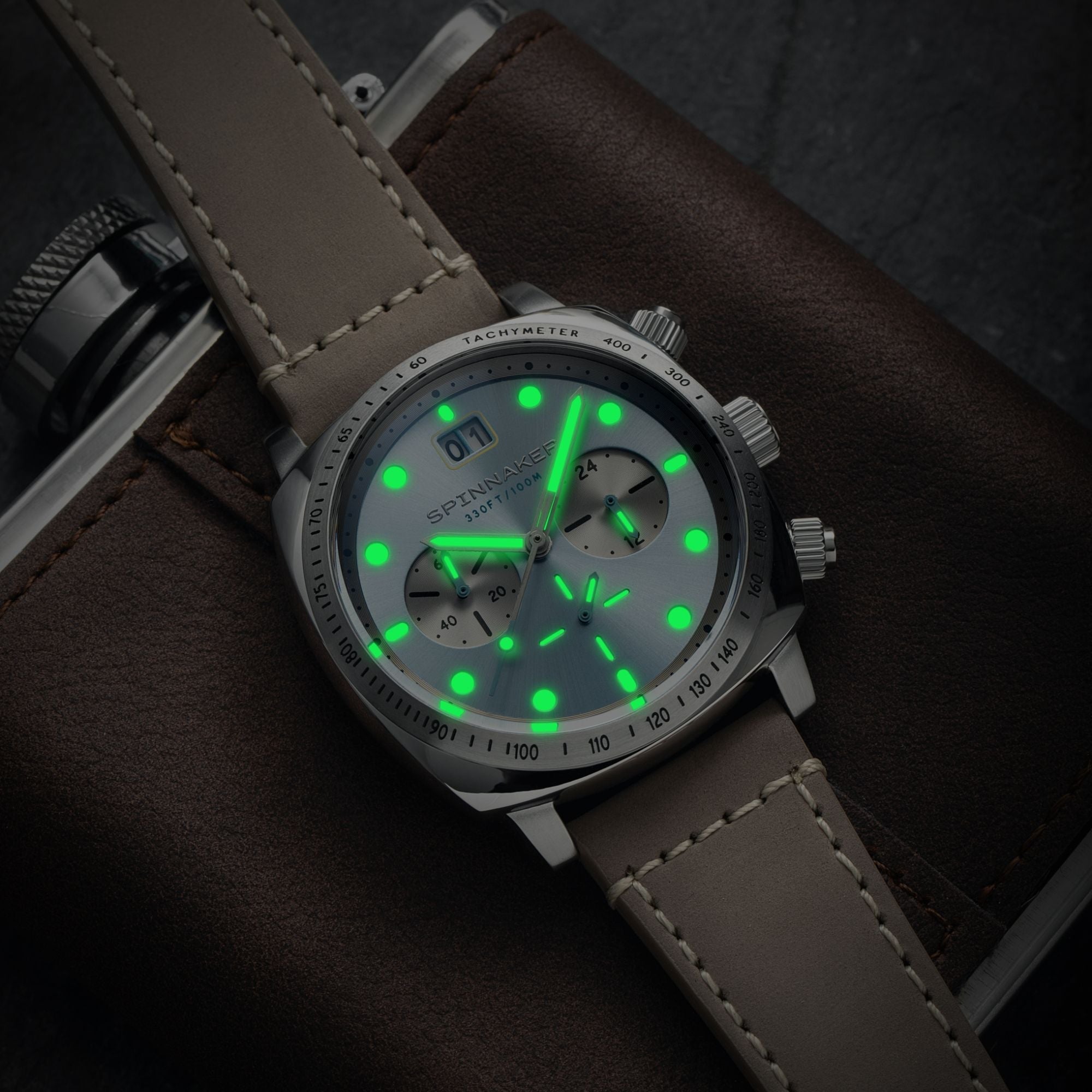 Spinnaker Hull Men's Blue Retro Chronograph Watch