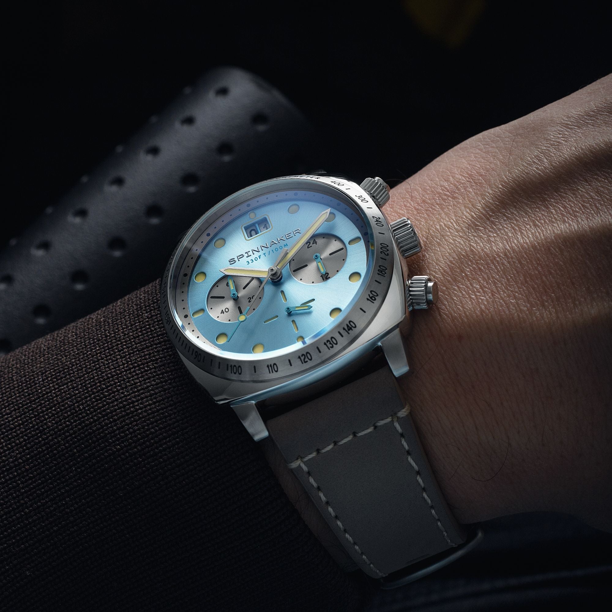Spinnaker Hull Men's Blue Retro Chronograph Watch