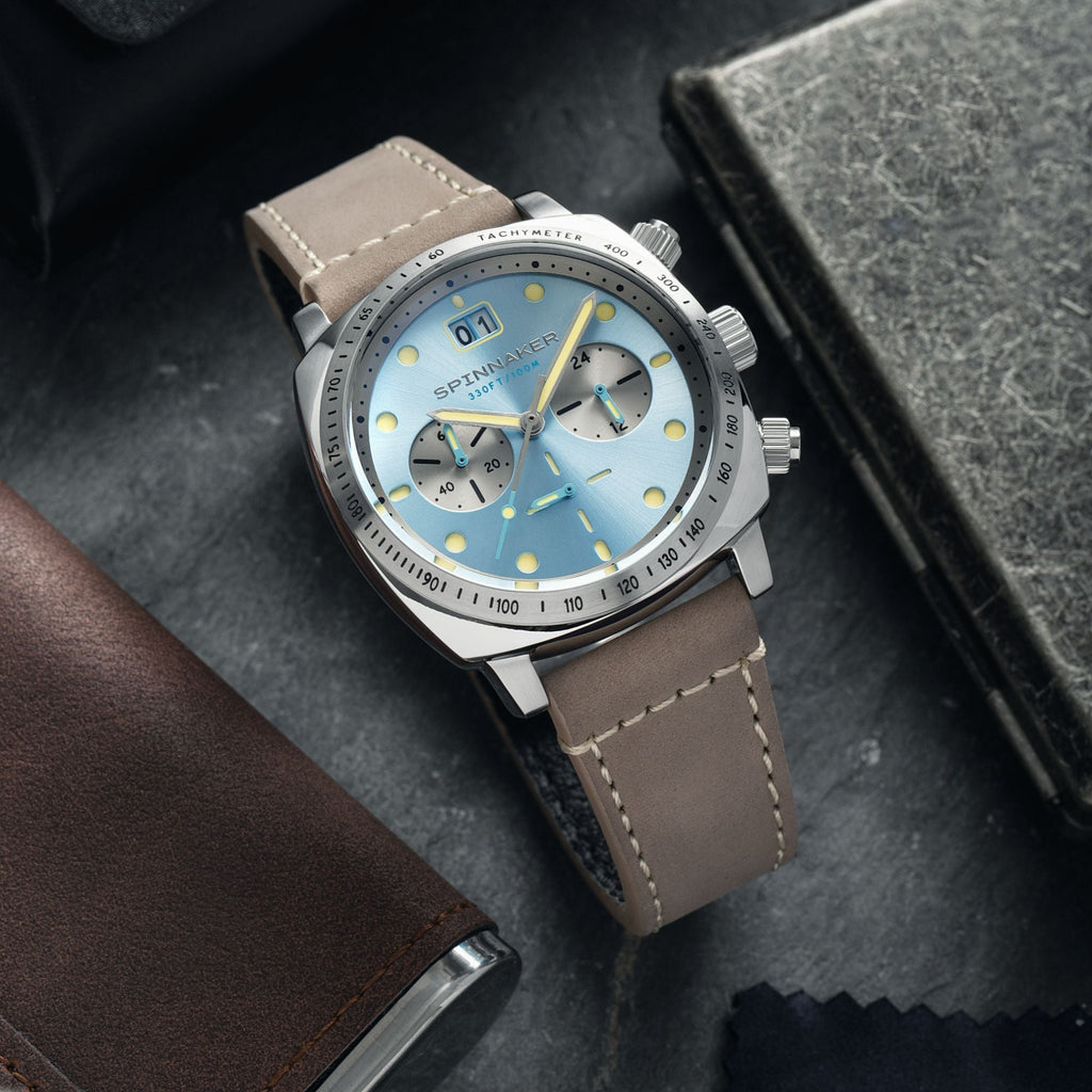 Spinnaker Hull Men's Blue Retro Chronograph Watch