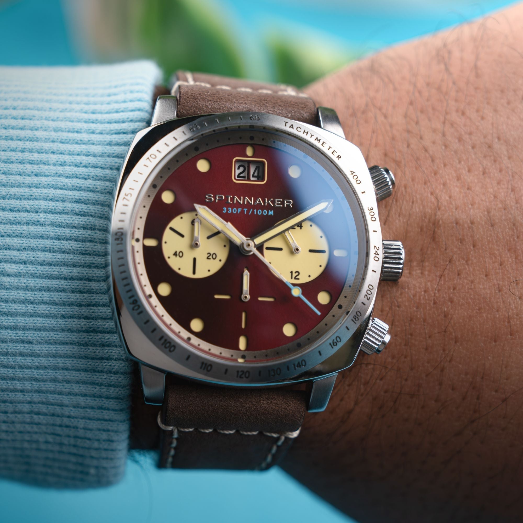 Spinnaker Hull Men's Red Retro Chronograph Watch