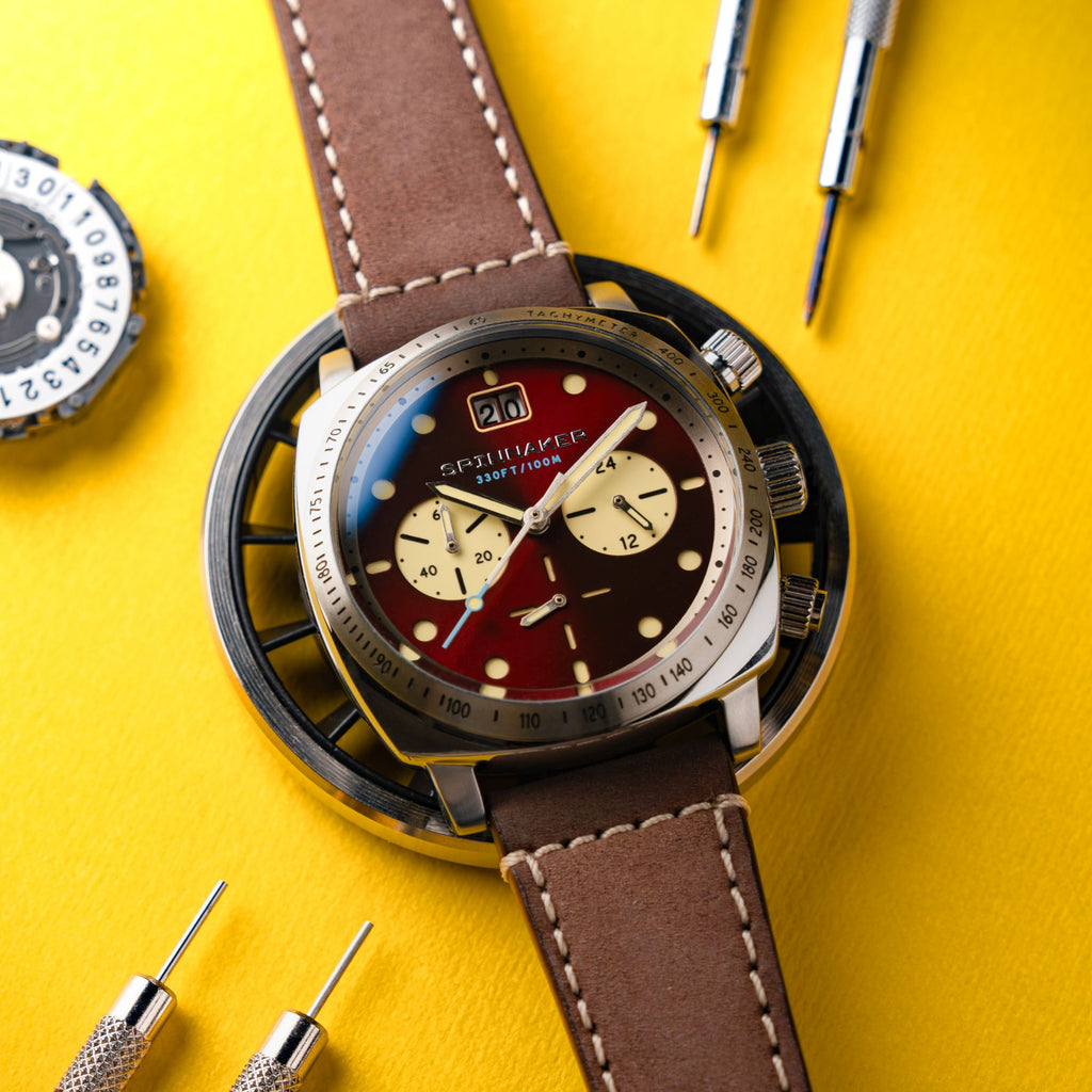 Spinnaker Hull Men's Red Retro Chronograph Watch
