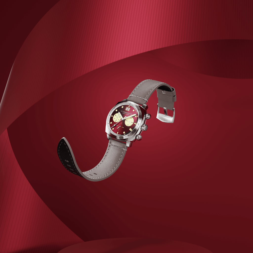 Spinnaker Hull Men's Red Retro Chronograph Watch