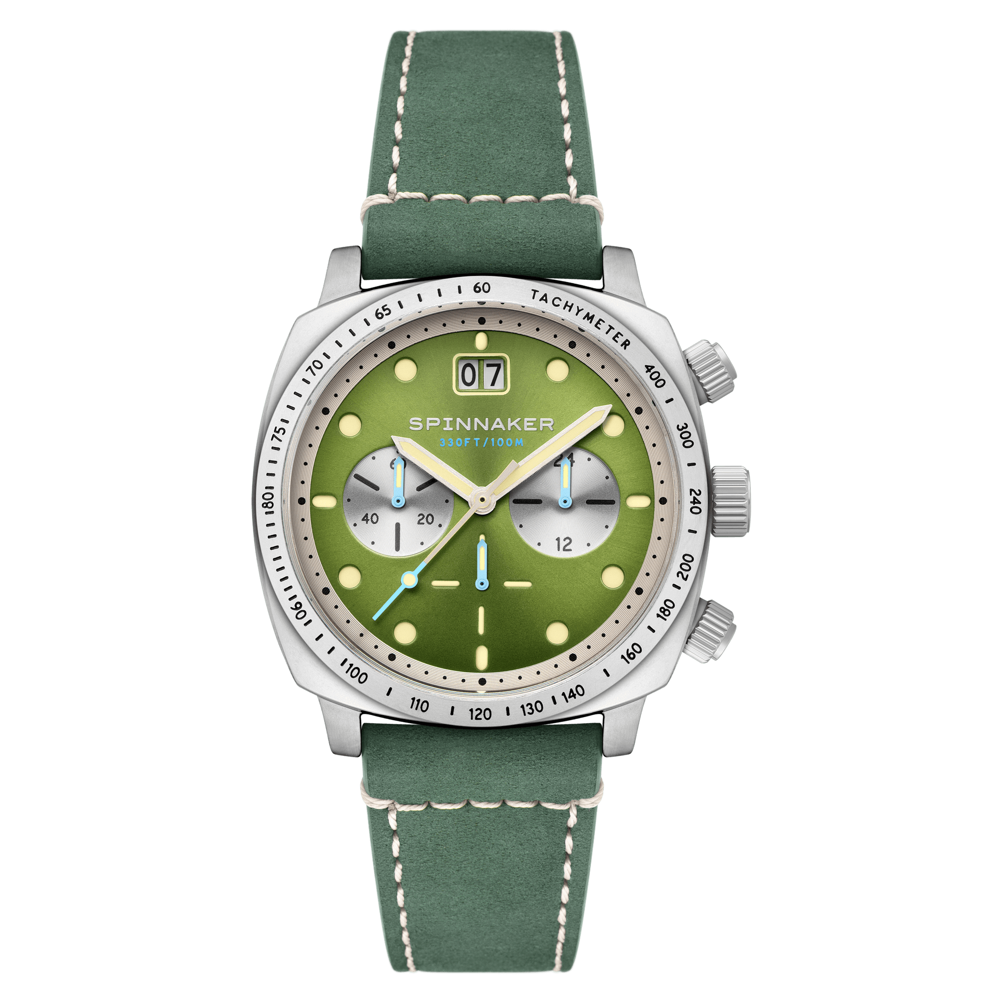 Spinnaker Hull Men's Green Retro Chronograph Watch
