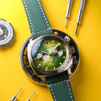 Spinnaker Hull Men's Green Retro Chronograph Watch