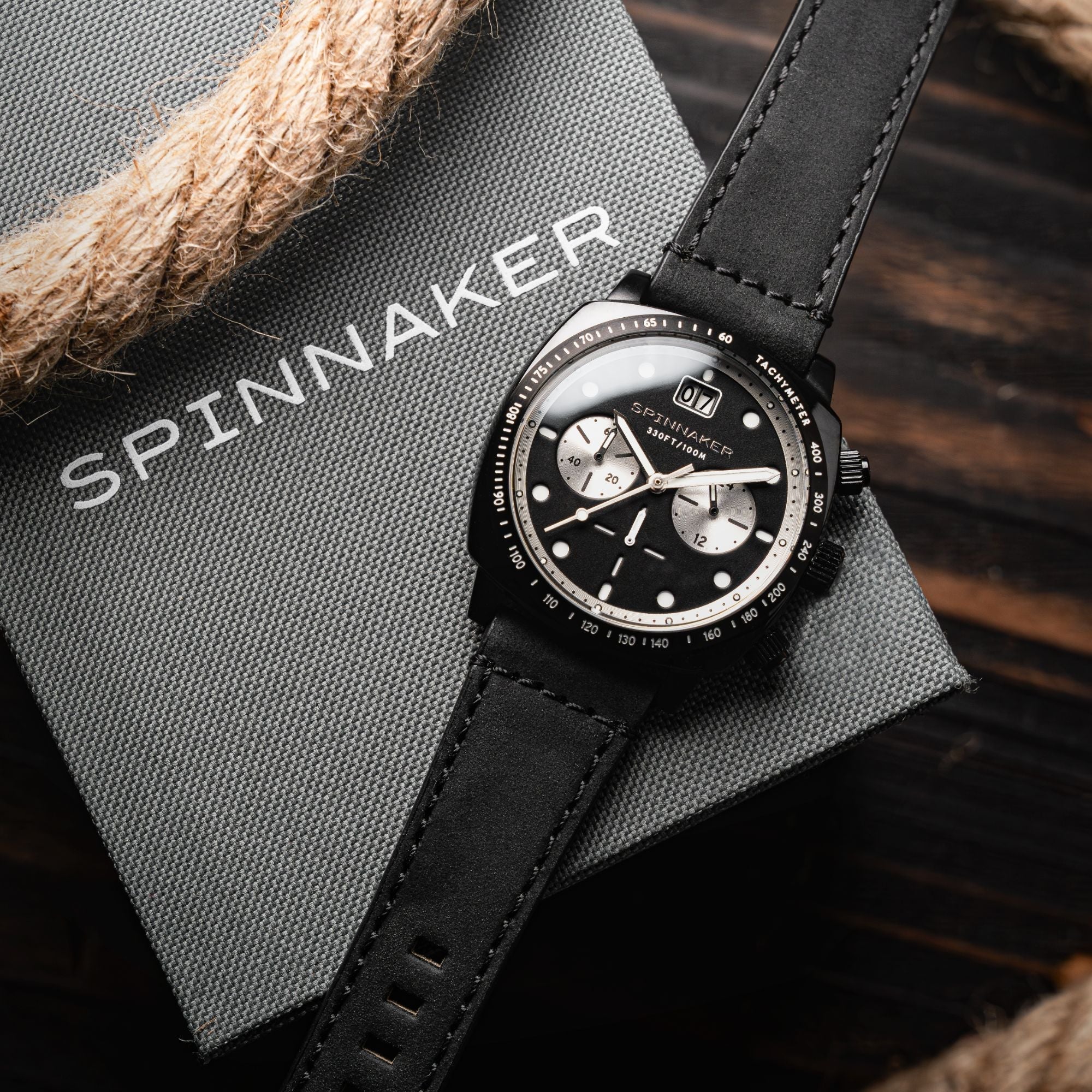 Spinnaker Hull Men's Retro Black Chronograph Watch