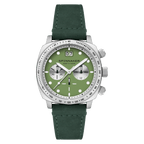 Spinnaker Hull Green Chronograph Men’s Watch with Leather Strap