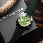 Spinnaker Hull Green Chronograph Men’s Watch with Leather Strap