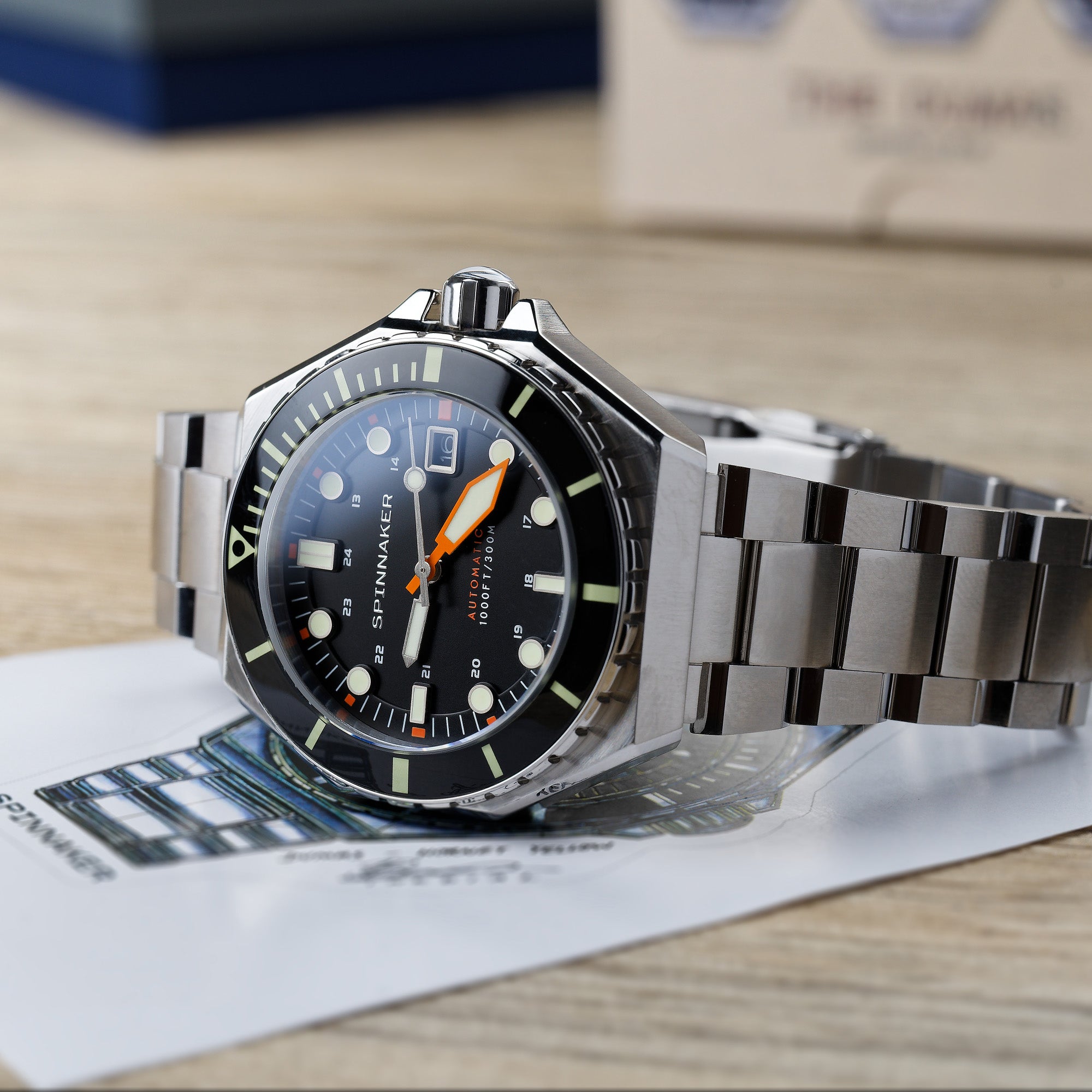 Spinnaker Dumas 300m Black Dial Automatic Men’s Diver Watch