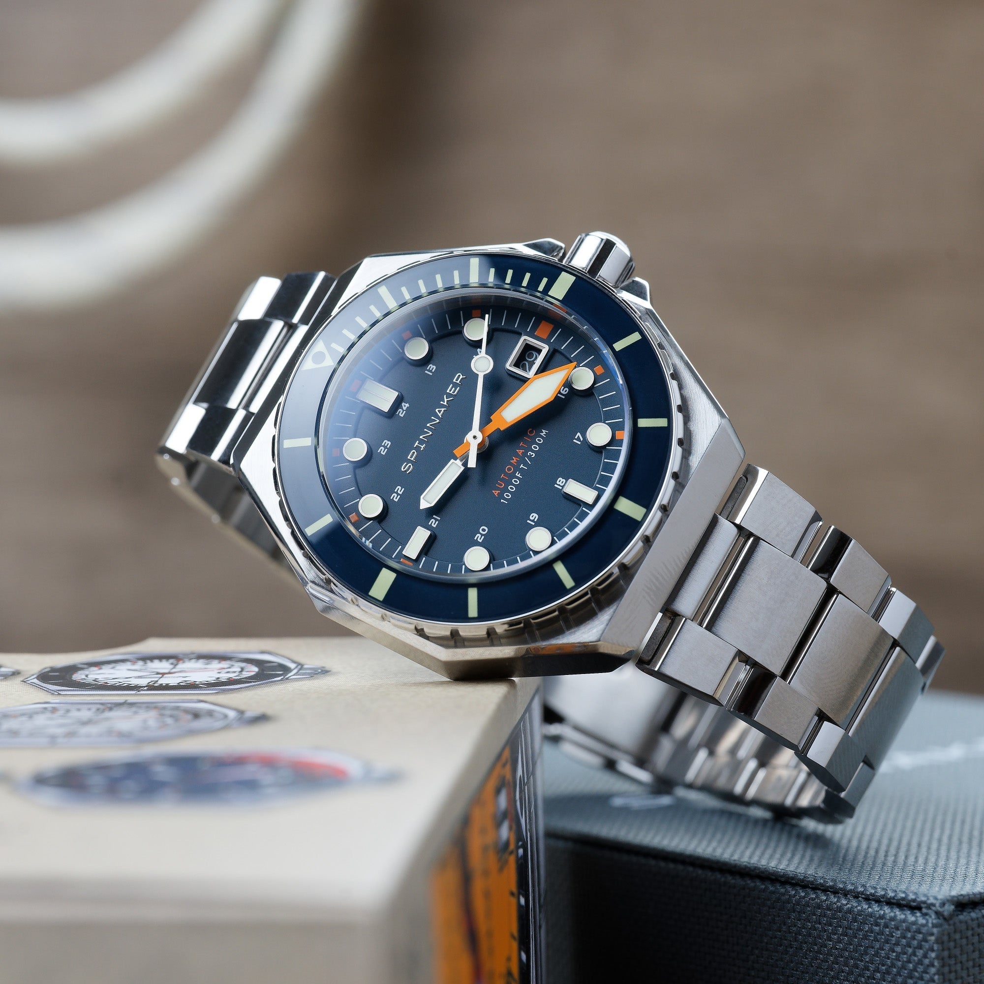 Spinnaker Dumas Men’s 300m Blue Automatic Dive Watch