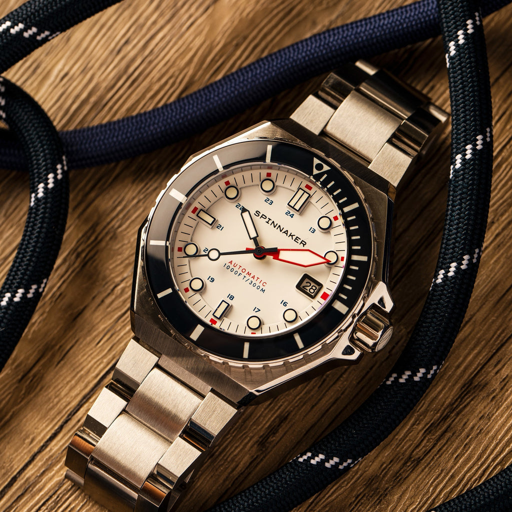 Spinnaker Dumas Men’s 300m White Dial Automatic Dive Watch